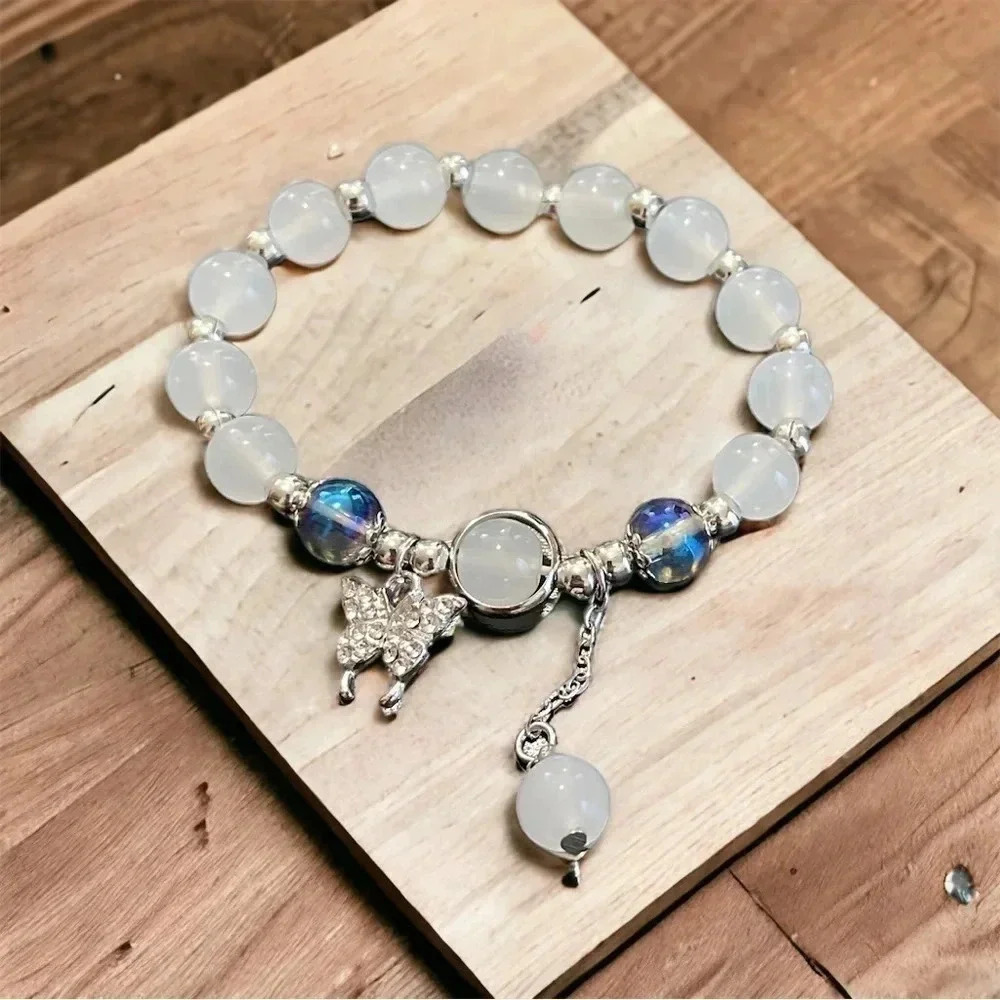 2 LEFT! Beaded Butterfly Charm Bracelet